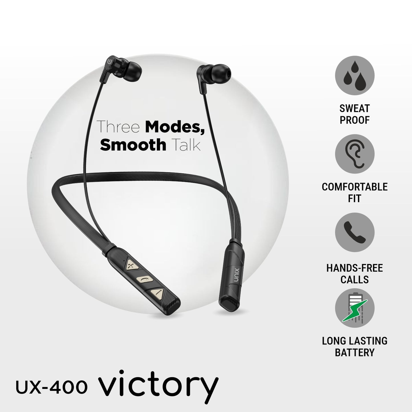 Unix UX-400 Victory Best Wireless  Neckband