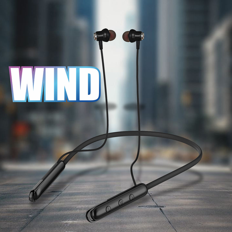 Unix UX-444 Wind Wireless Neckband | 32H Playtime Black back