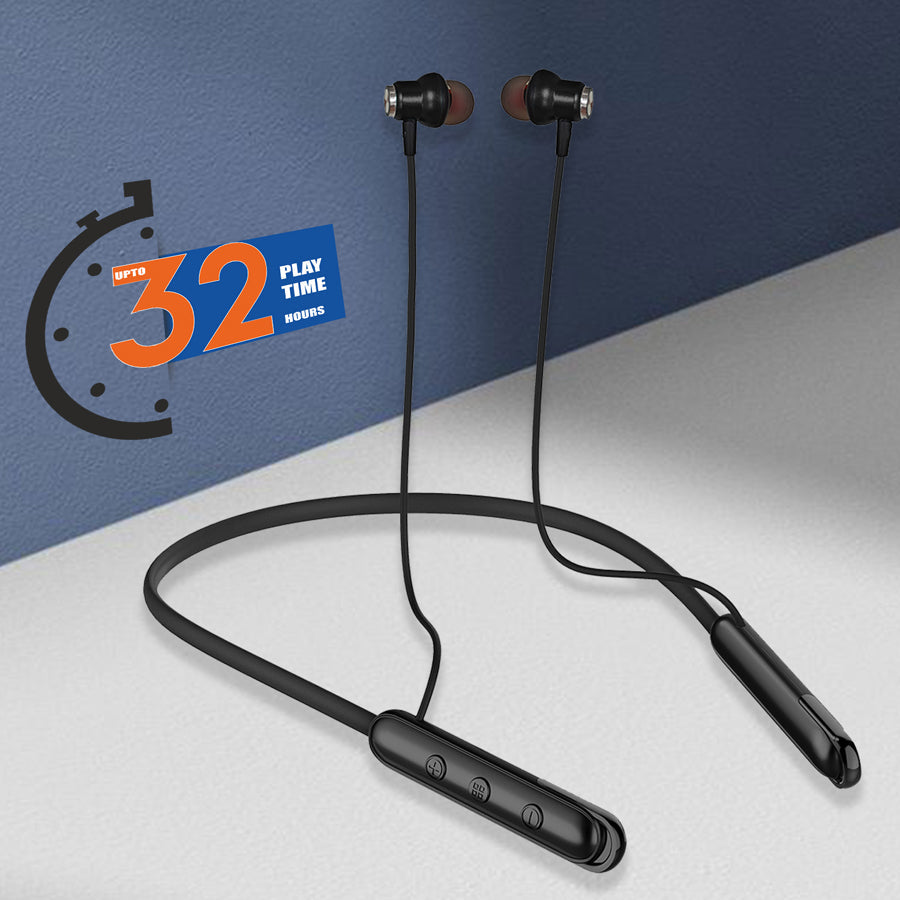 Unix UX-444 Wind Wireless Neckband | 32H Playtime Black design