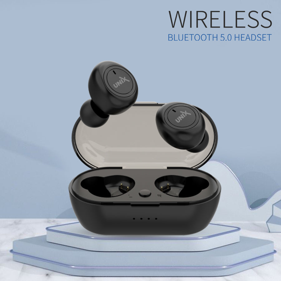 Unix UX-450 Wireless Earbuds | HiFi Quality & Ear Entry Design front