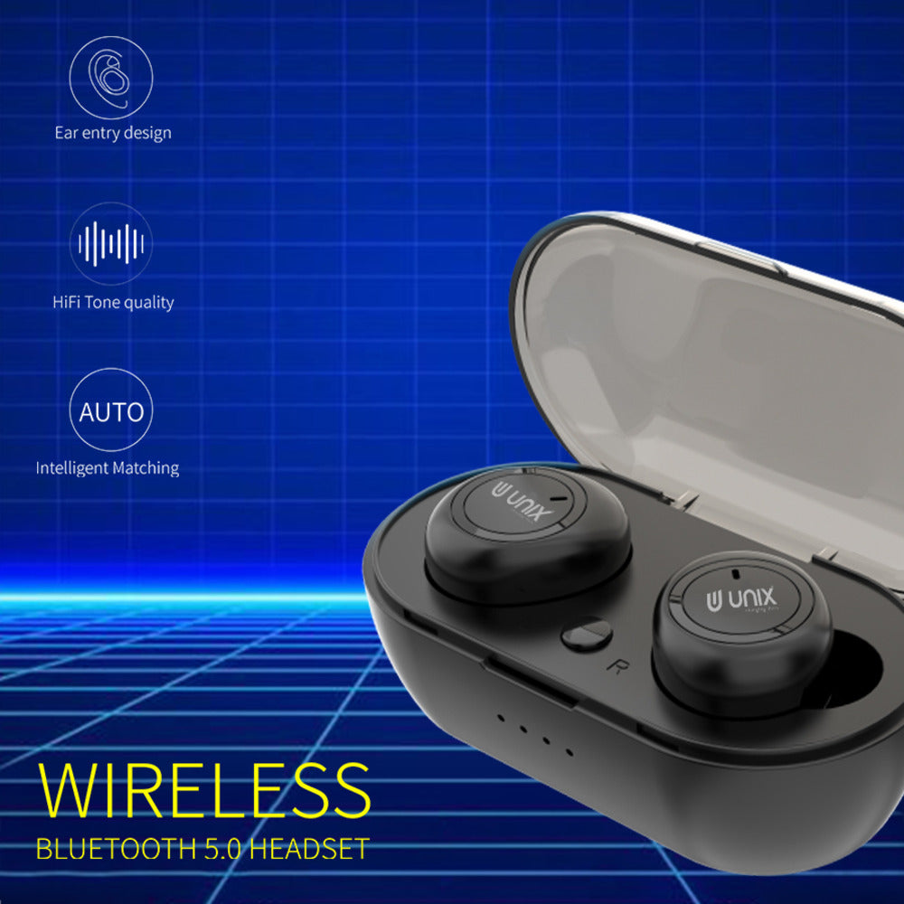 Unix UX-450 Wireless Earbuds | HiFi Quality & Ear Entry Design