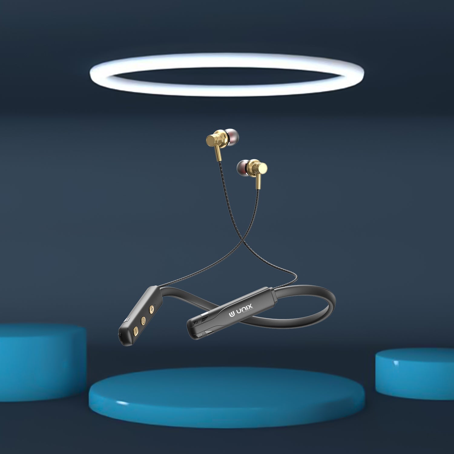 Unix UX-490 Boom Wireless Neckband | 22H Talk Time - Unixindia.
