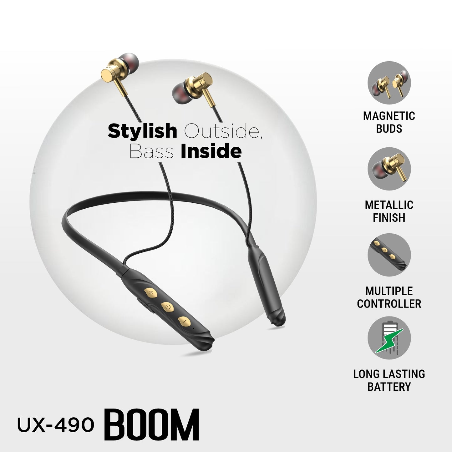 Unix UX-490 Boom Best Wireless Neckband