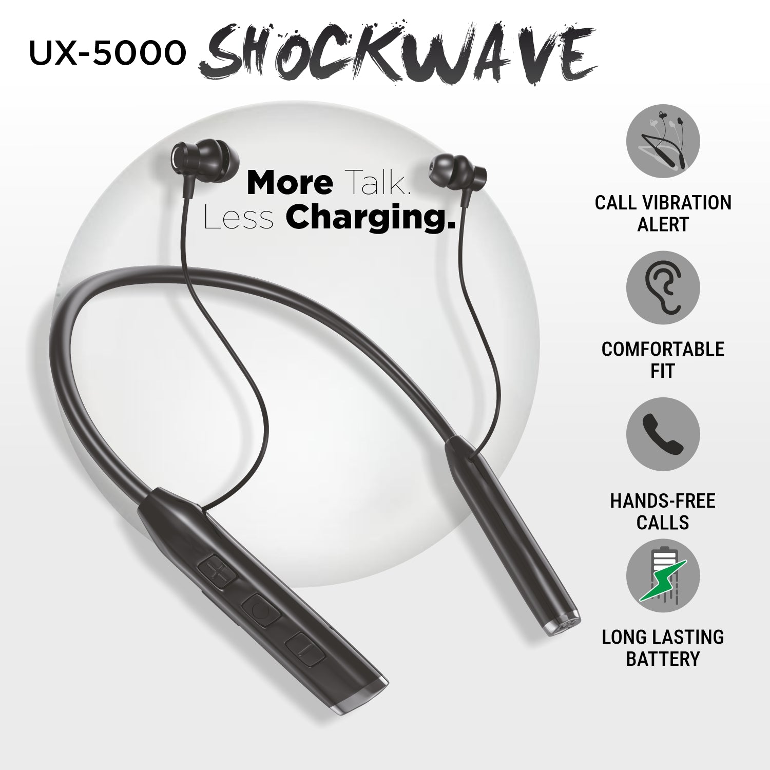 Wireless Headphones Neckband With Vibration Alert PhilipsAudio