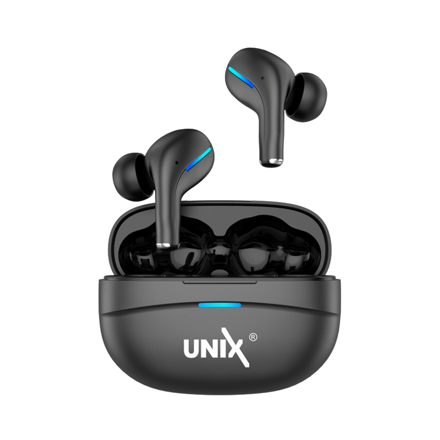 Unix UX-800 Best Wireless Earbuds - Long Battery Life and Fast Pairing Black