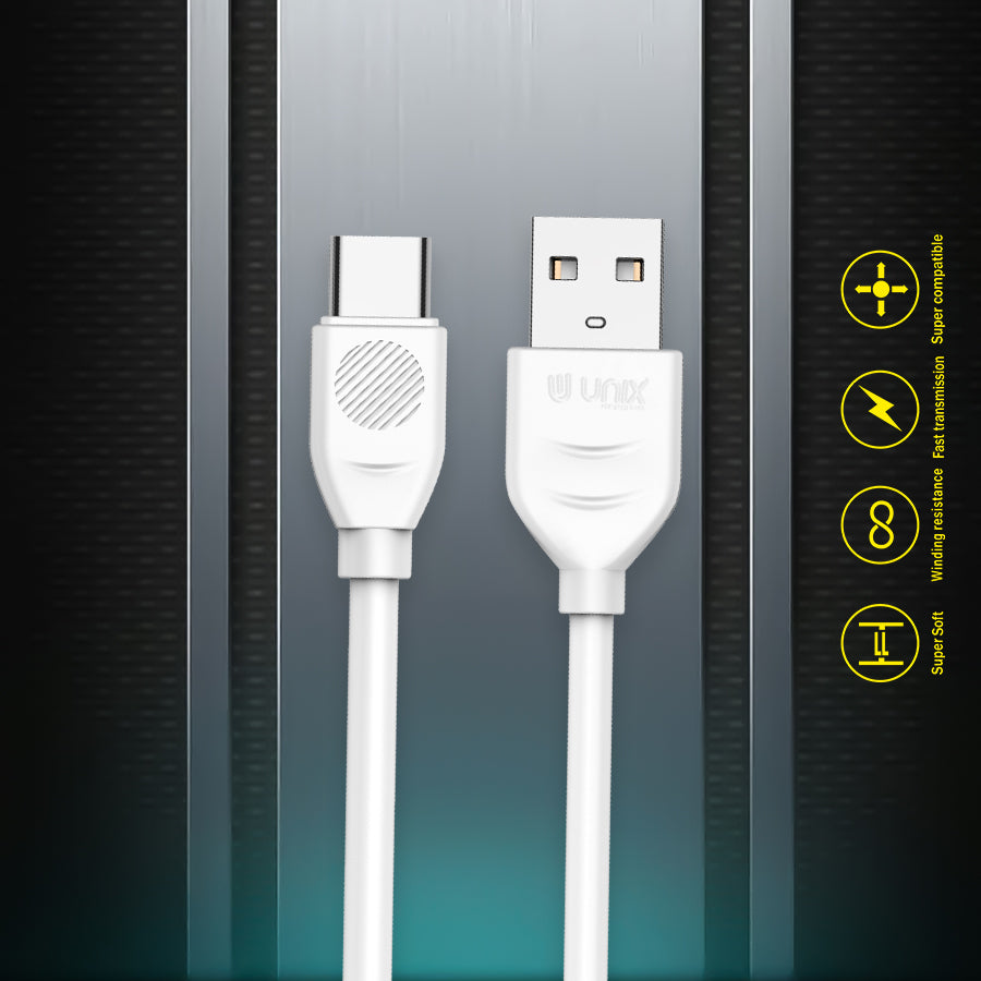 Unix UX-89 Type-C USB Cable | High-Speed Charging and Data Transmission - Unixindia.