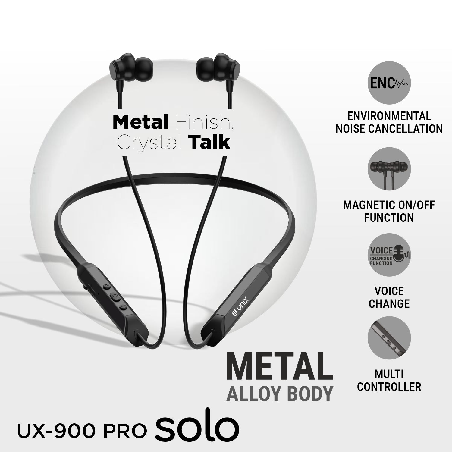 Unix Solo UX-900 PRO Best Wireless Neckband