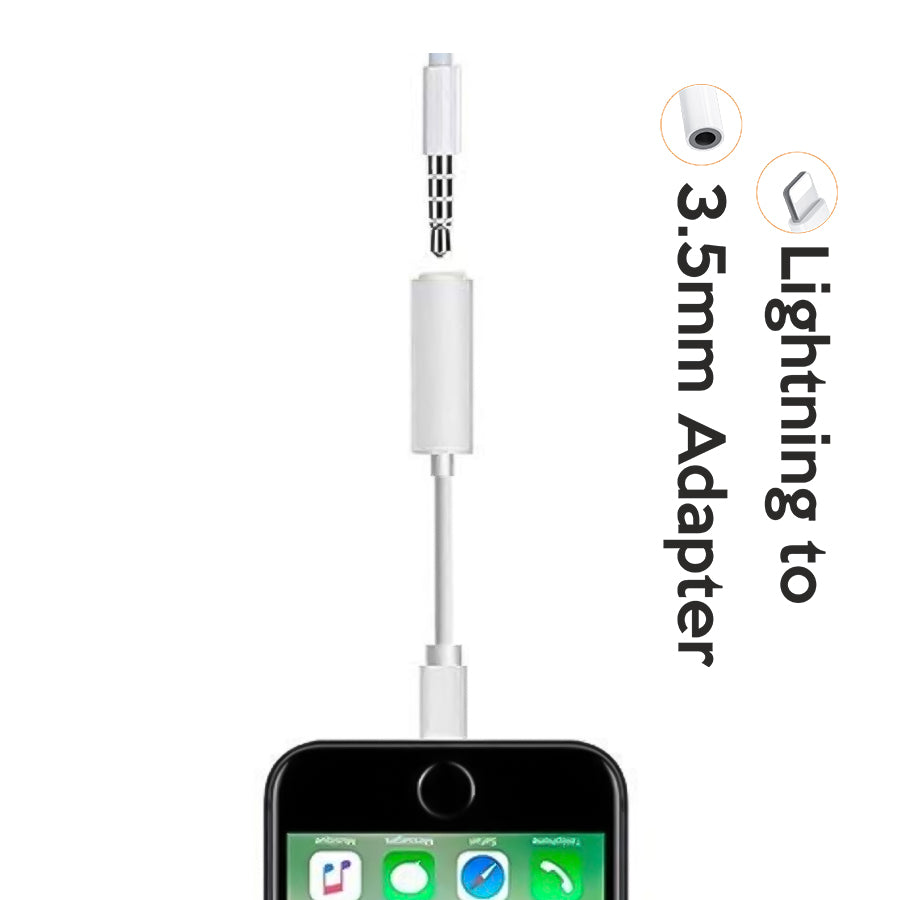 Unix UX-AD22 Lightning to 3.5mm Adapter - Seamless Audio Connection to iOS Devices right
