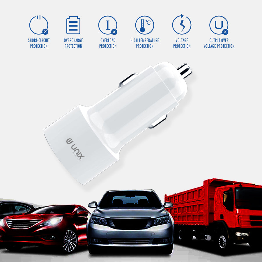 Unix UX-C11 Dual USB Car Dock - Unixindia.