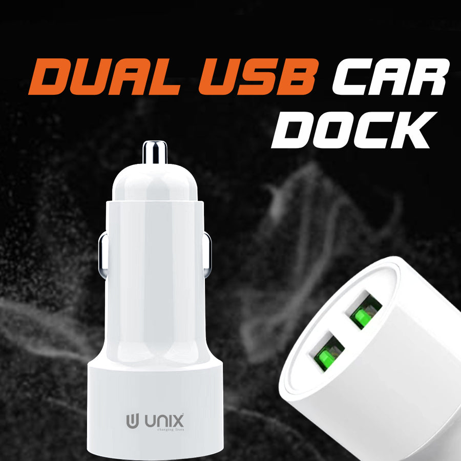 Unix UX-C11 Dual USB Car Dock - Unixindia.