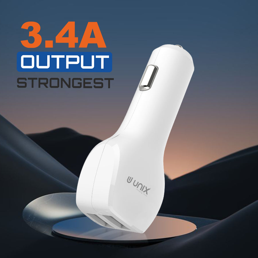 Unix UX-C88 4 in 1 Smart USB Car Charger - Unixindia.