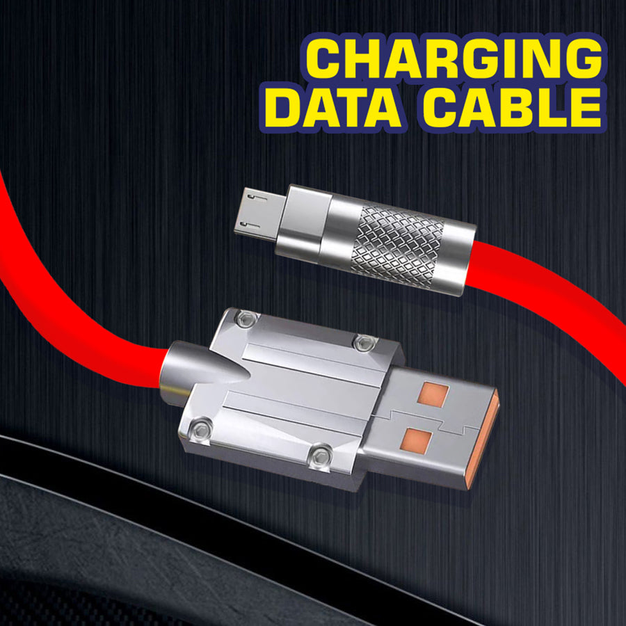 Unix UX-FS1 Fast Charging Data Cable - Metal Finishing - Unixindia.
