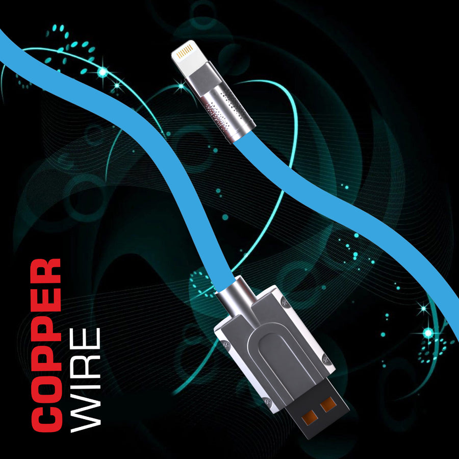 Unix UX-FS1 Fast Charging Data Cable - Metal Finishing - Unixindia.