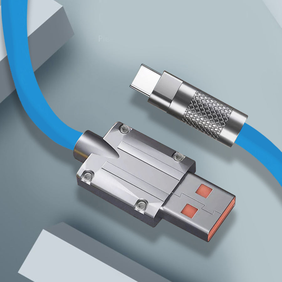 Unix UX-FS1 Fast Charging Data Cable - Metal Finishing - Unixindia.