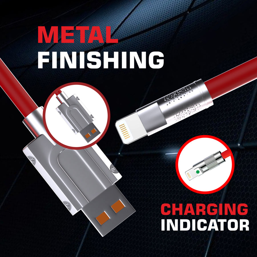 Unix UX-FS1 Fast Charging Data Cable - Metal Finishing - Unixindia.
