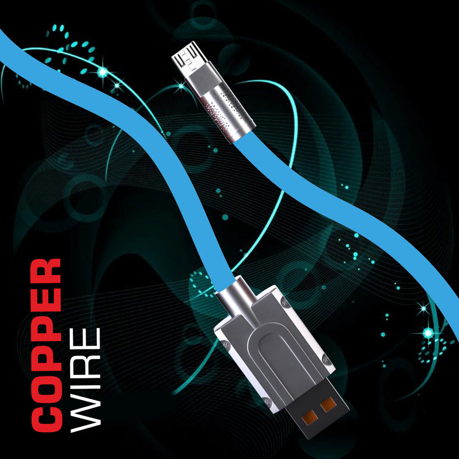 Unix UX-FS1 Fast Charging Data Cable - Metal Finishing - Unixindia.