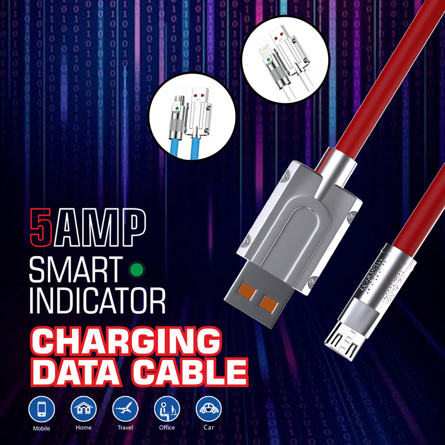 Unix UX-FS1 Fast Charging Data Cable - Metal Finishing red micro