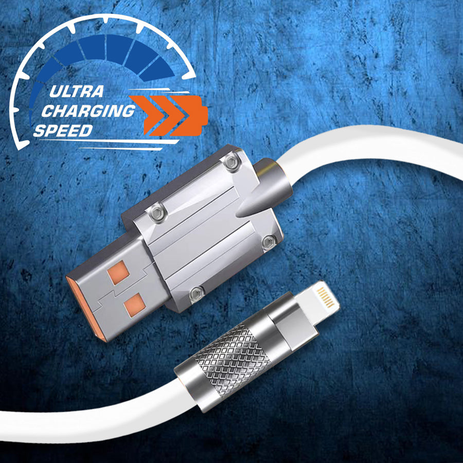 Unix UX-FS1 Fast Charging Data Cable - Metal Finishing - Unixindia.