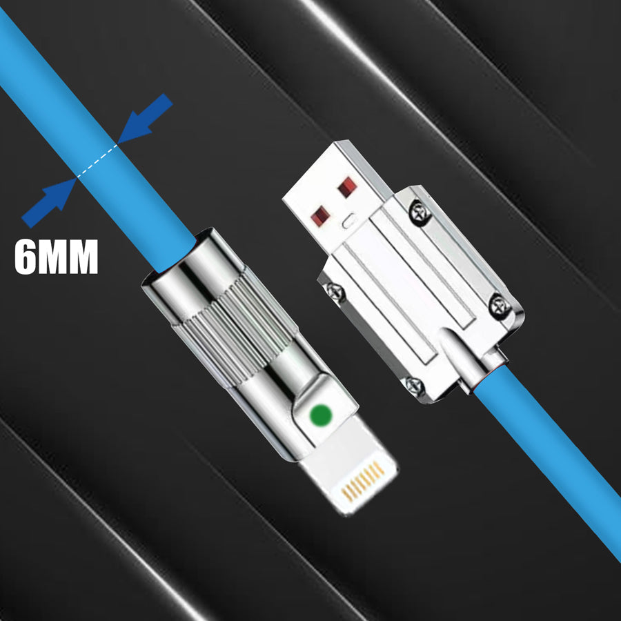 Unix UX-FS1 Fast Charging Data Cable - Metal Finishing - Unixindia.