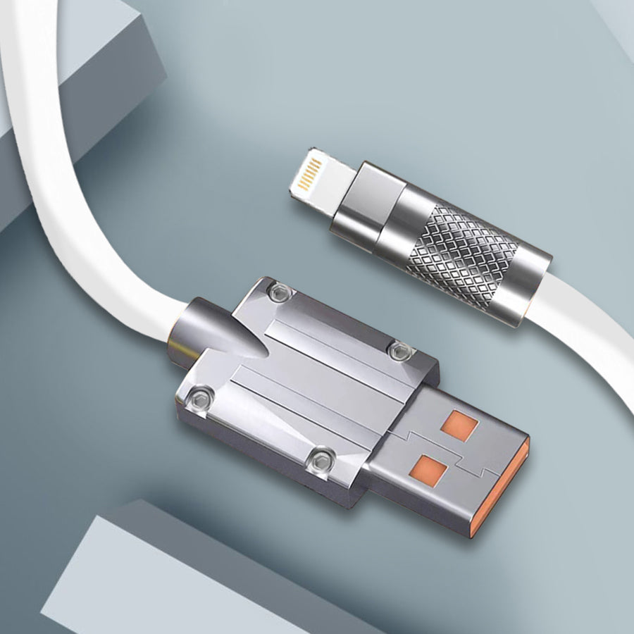 Unix UX-FS1 Fast Charging Data Cable - Metal Finishing - Unixindia.
