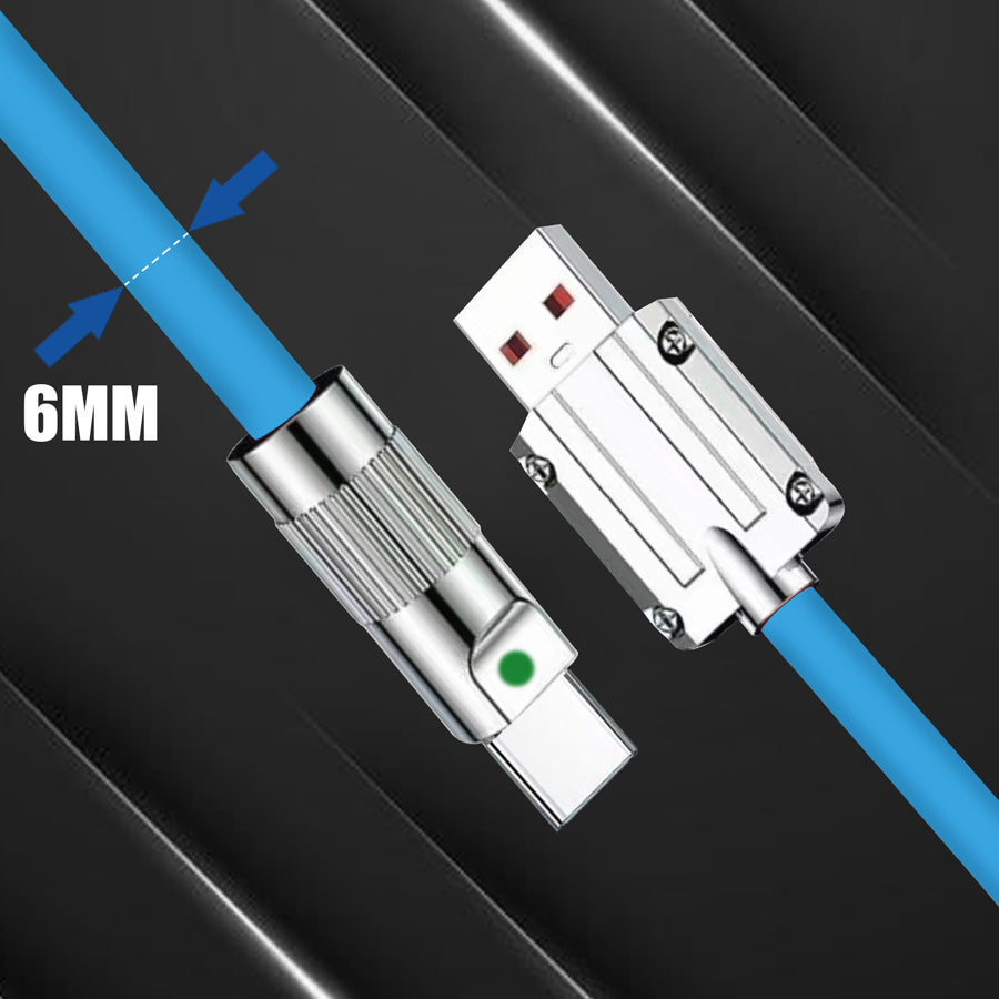 Unix UX-FS1 Fast Charging Data Cable - Metal Finishing - Unixindia.