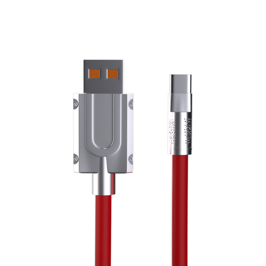 Unix UX-FS1 Fast Charging Data Cable - Metal Finishing red Type-c
