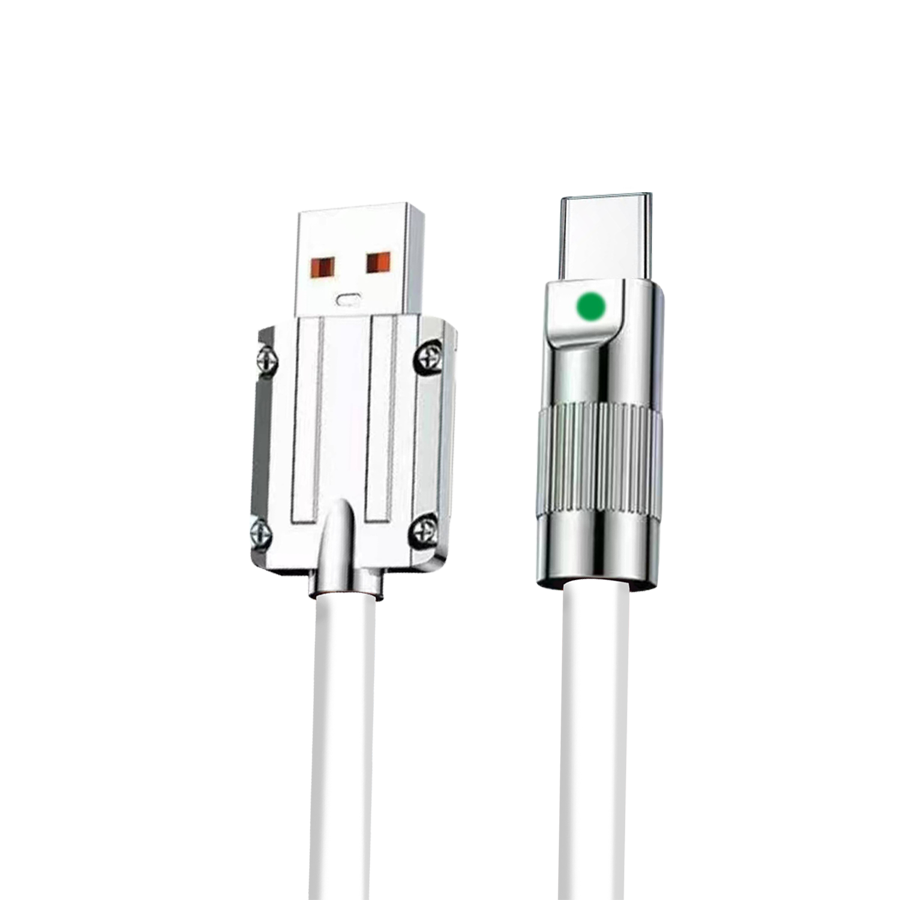 Unix UX-FS1 Fast Charging Data Cable - Metal Finishing white Type-c