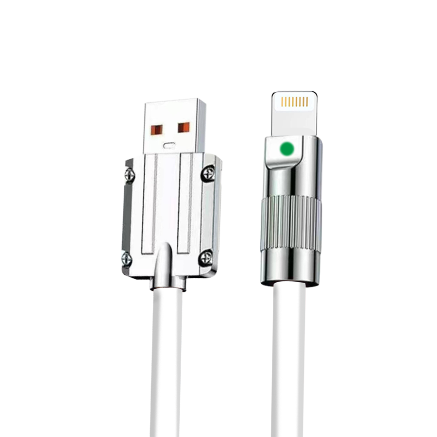 Unix UX-FS1 Fast Charging Data Cable - Metal Finishing  white Lightening