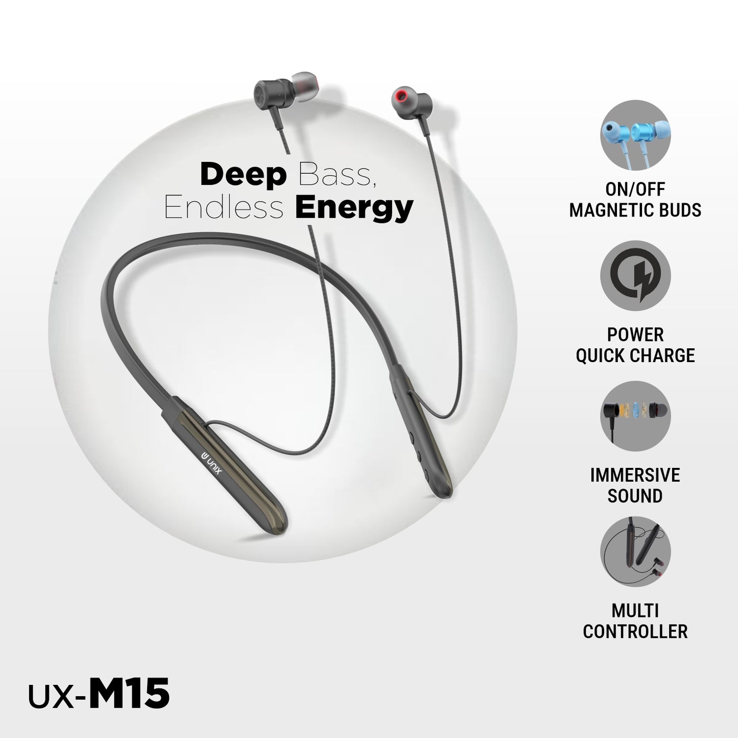 Unix UX-M15 Best Wireless Neckband