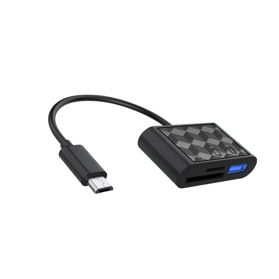 Unix UX-OCR10 Micro USB All-in-one OTG Card Reader - Universal Compatibility Black