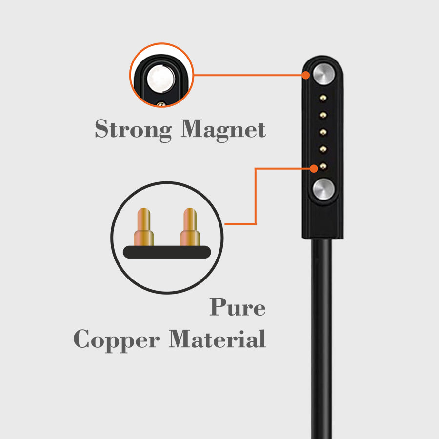 Unix UX-SWC6 Smartwatch Cable | 5 Pin Magnetic Charging - Unixindia.