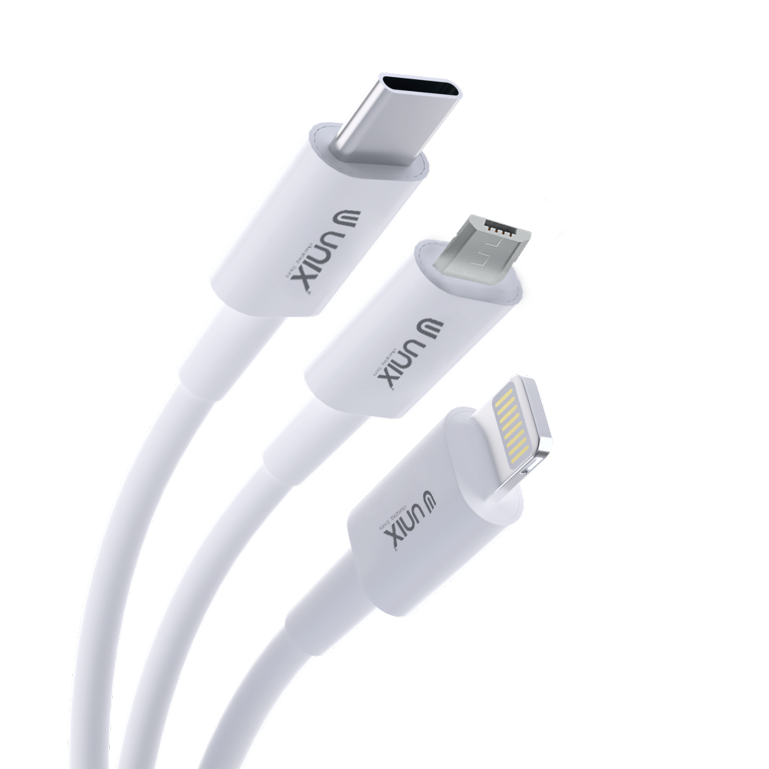 Unix UX-T22 3-in-1 Fast Charging Data Cable - Type-C, N70, Lightning (Copy)
