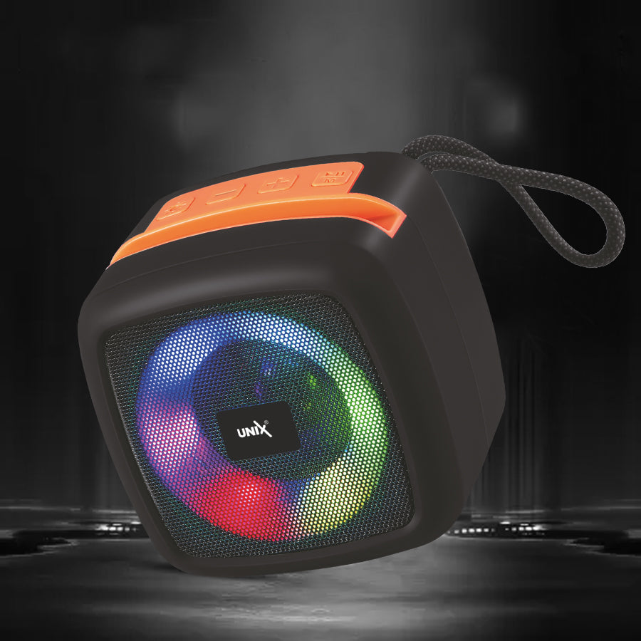 Unix XB-U55 Ultra Star Wireless Speaker - Compact Design, Vibrant Sound, RGB Lighting Black