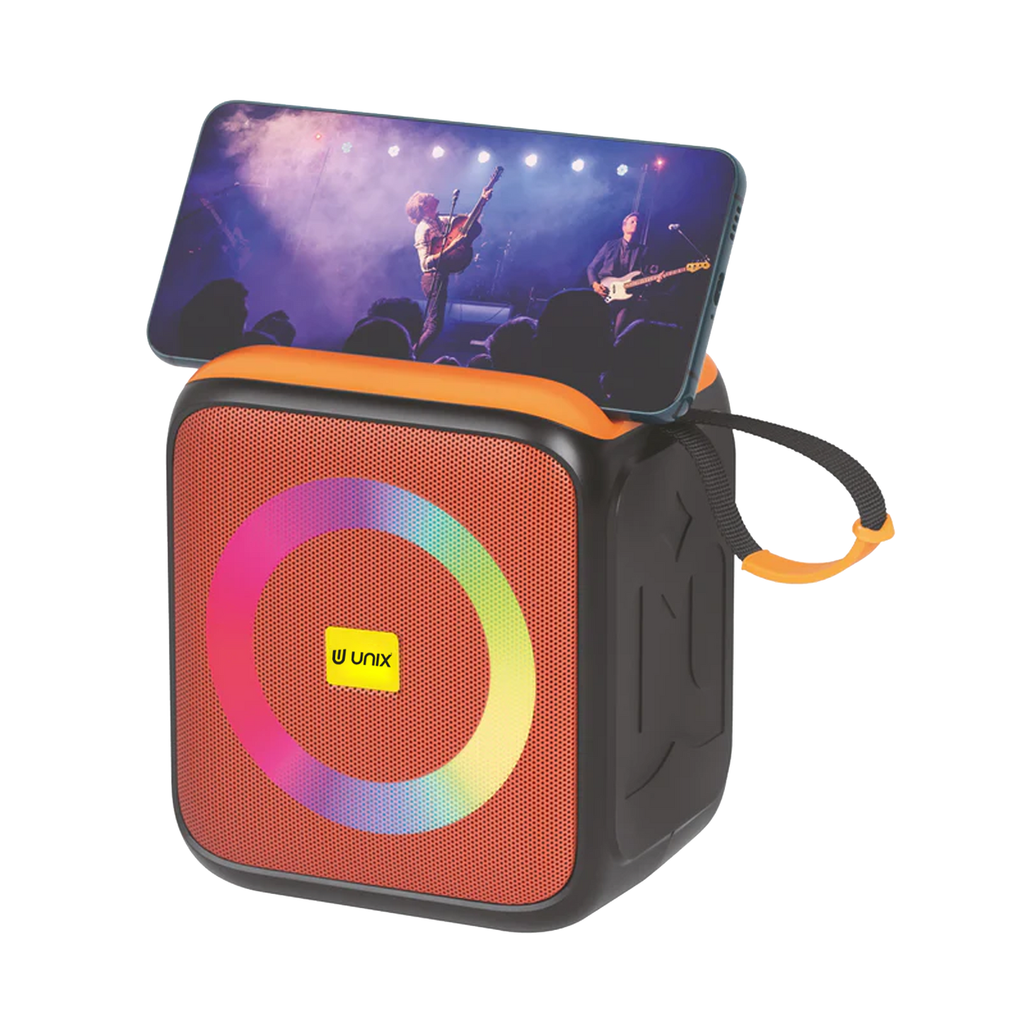 UNIX Kaboom XB-U66 Bluetooth Speaker – 8W Audio with Deep Bass, RGB Lights & Long Battery