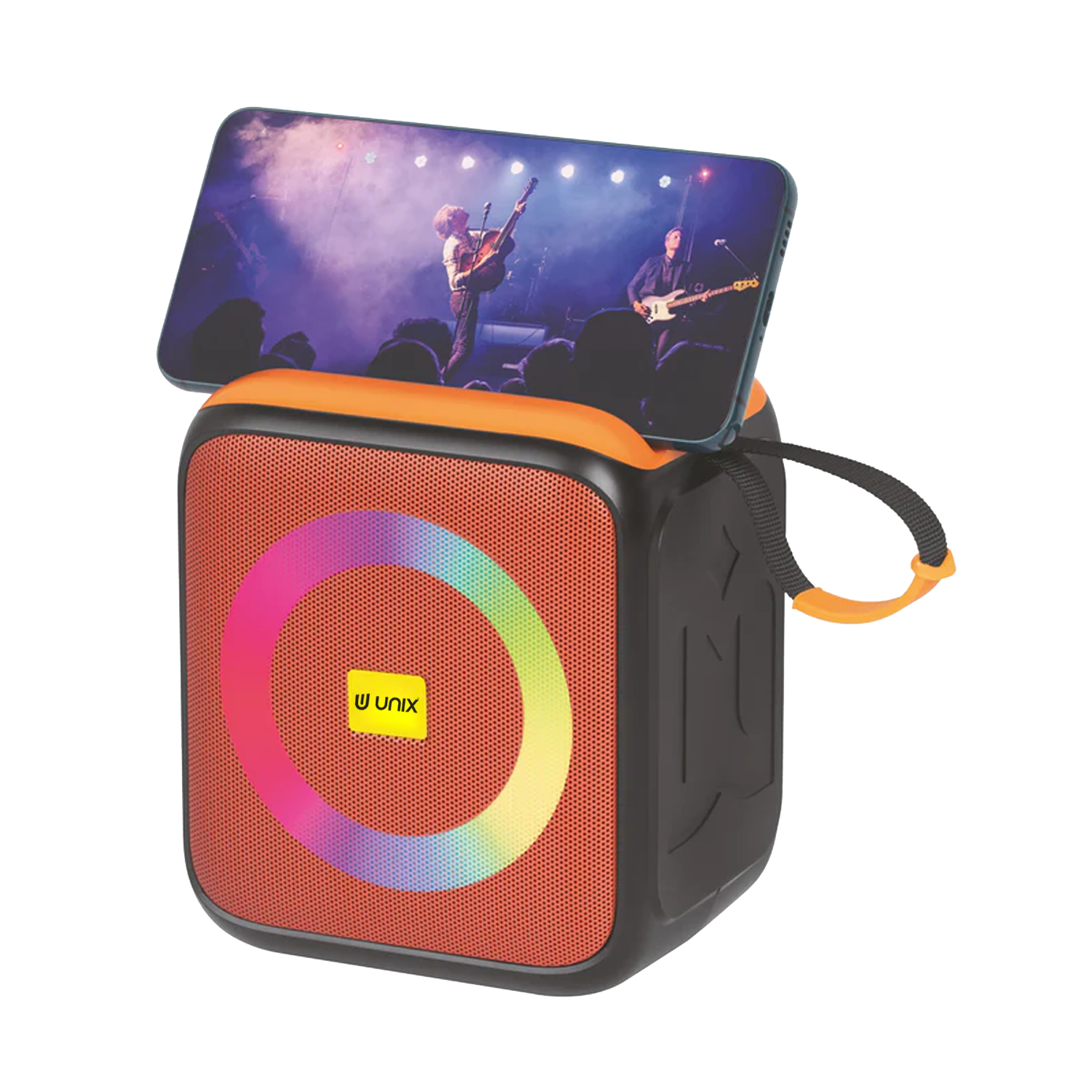 UNIX Kaboom XB-U66 Bluetooth Speaker – 8W Audio with Deep Bass, RGB Lights & Long Battery