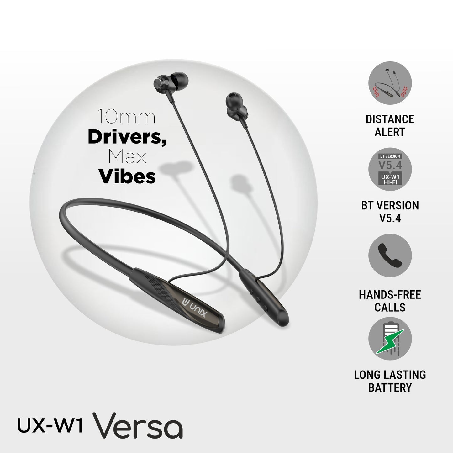 Unix UX-W1 Versa Best Wireless Neckband