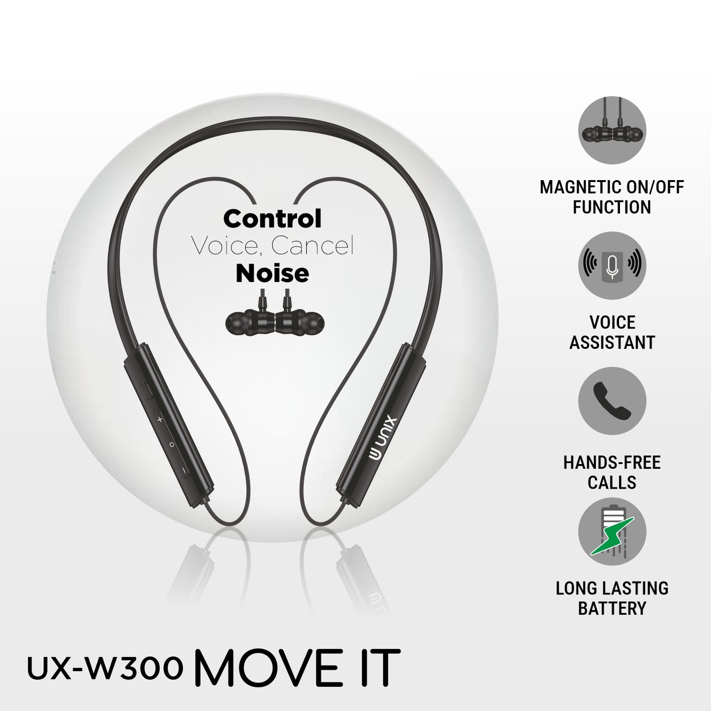 Unix Movie-It UX-W300 Best Bluetooth Neckband