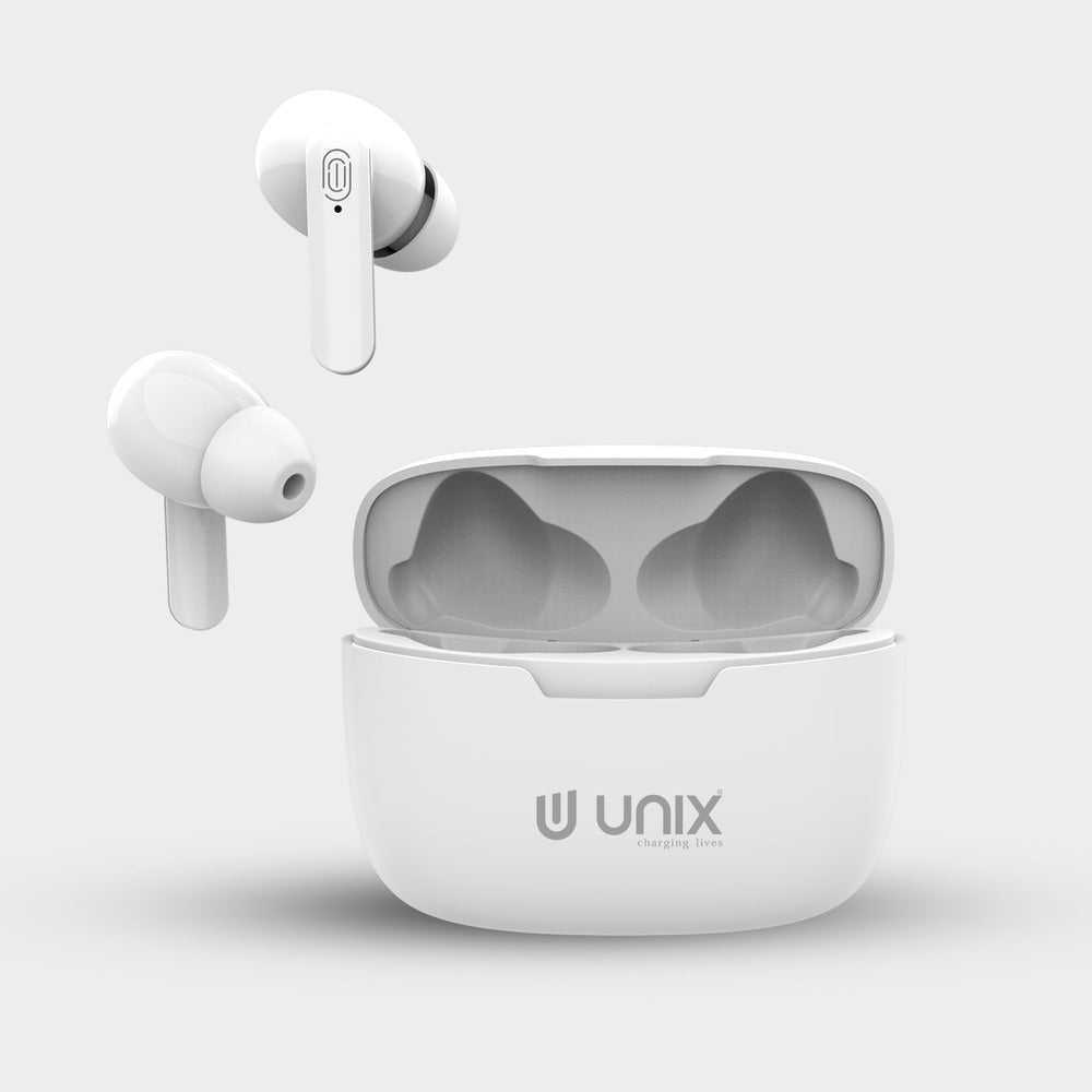 Unix UX-W4 Wireless Earbuds with Touch Sensor White