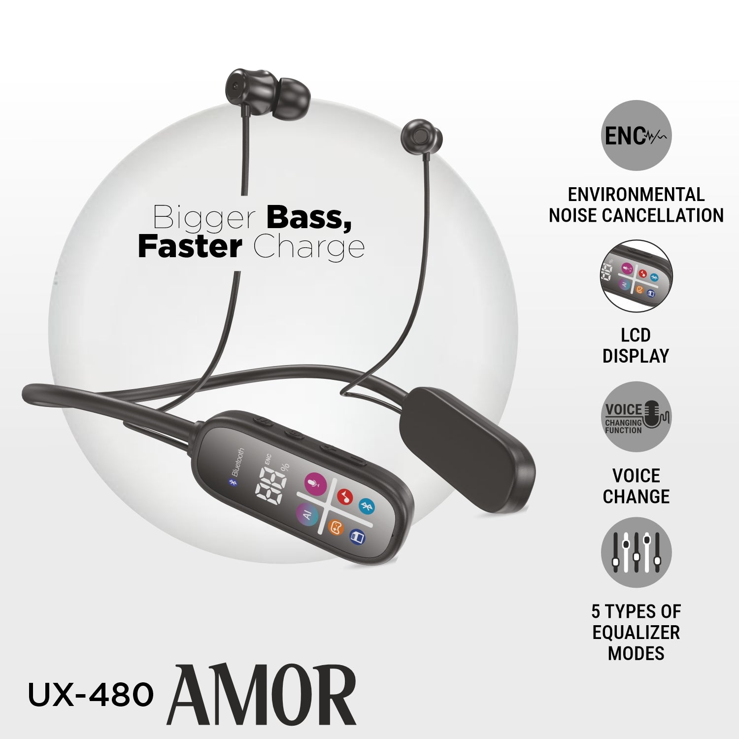 Unix UX-480 Amor Best Wireless Neckband