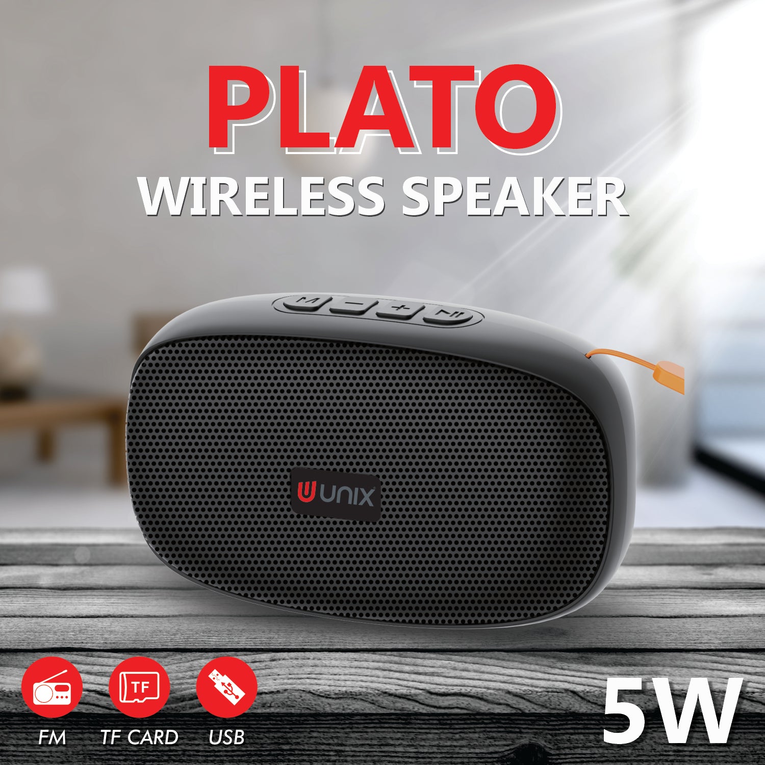 Unix Plato XB-U88 5W Wireless Bluetooth Speaker