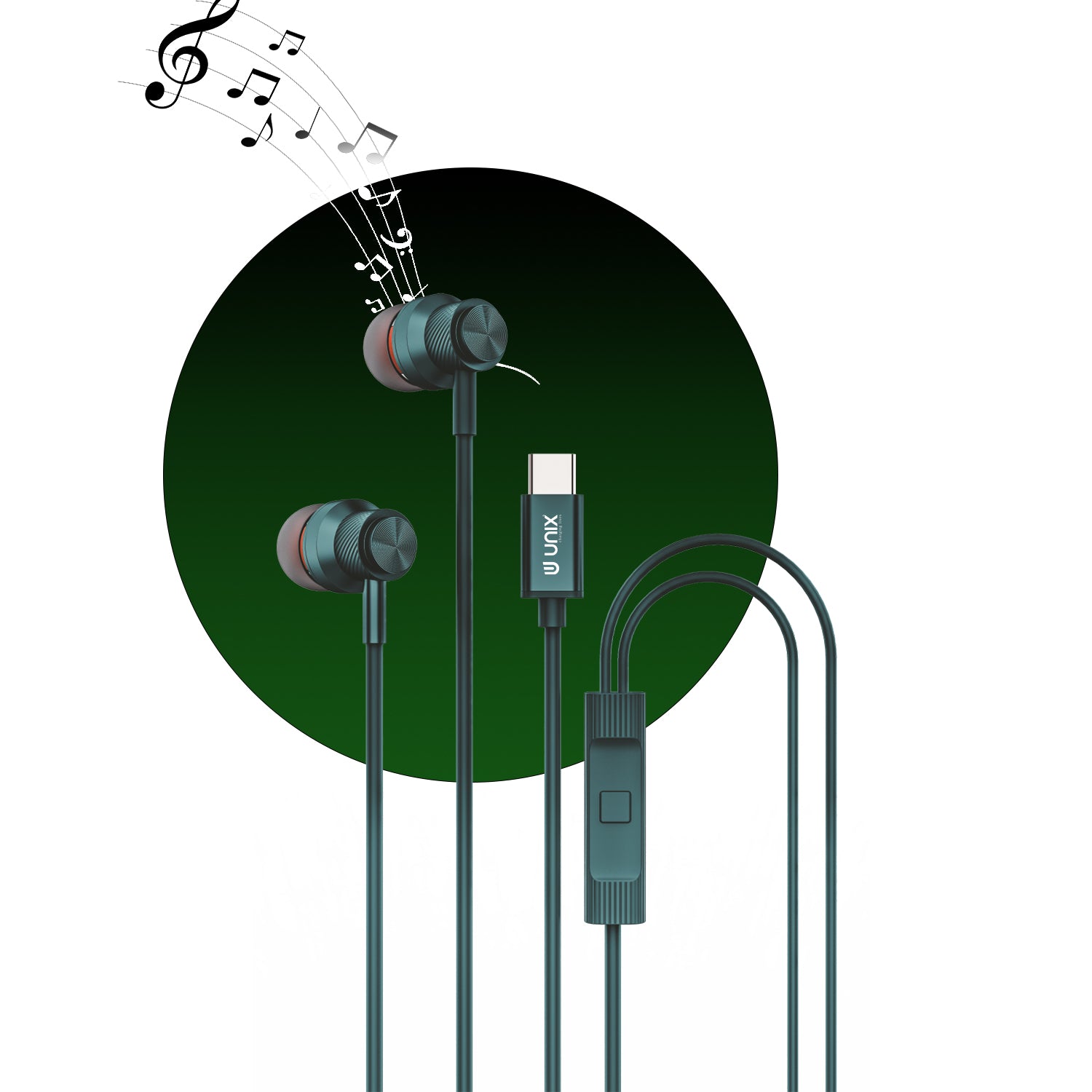 Unix Harmony Type-C Wired Earphones - Superb Sound and Comfort in Harmony - Unixindia.