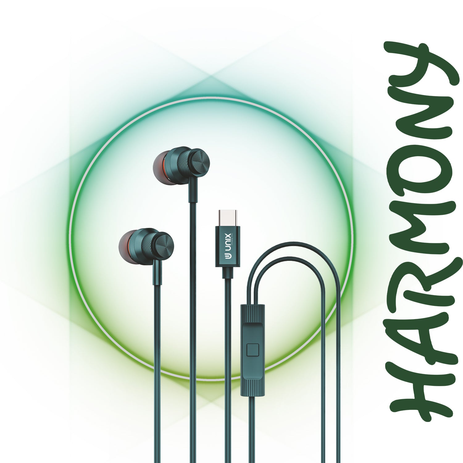 Unix Harmony Type-C Wired Earphones - Superb Sound and Comfort in Harmony