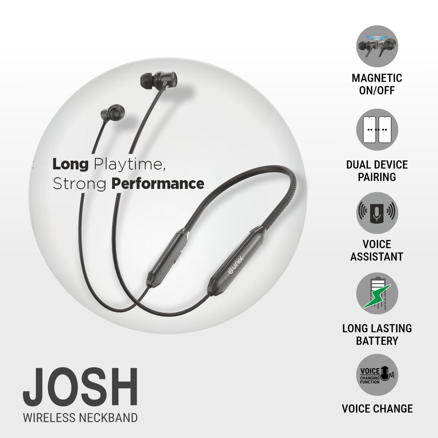 UNIX JOSH UX-450 Wireless Neckband