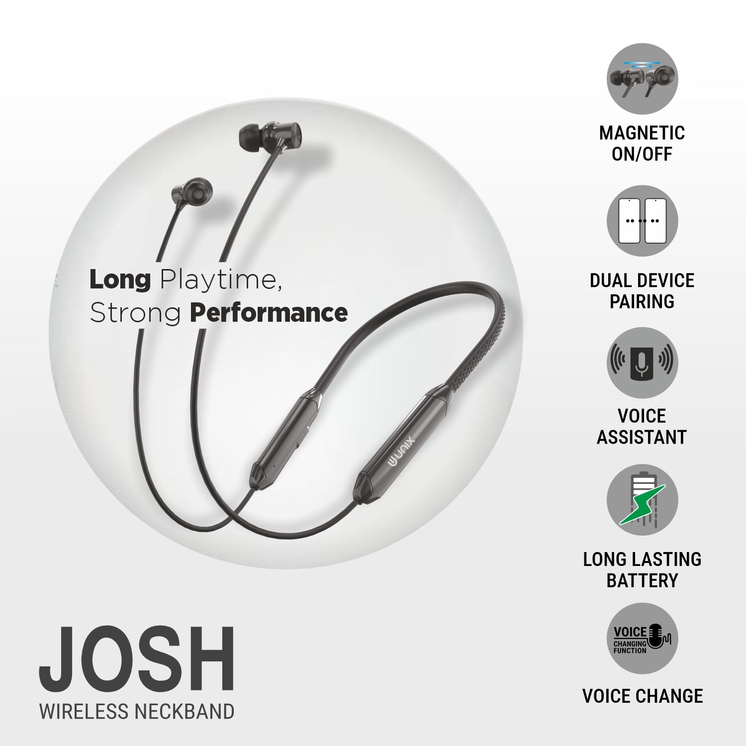 UNIX JOSH UX-450 Wireless Neckband