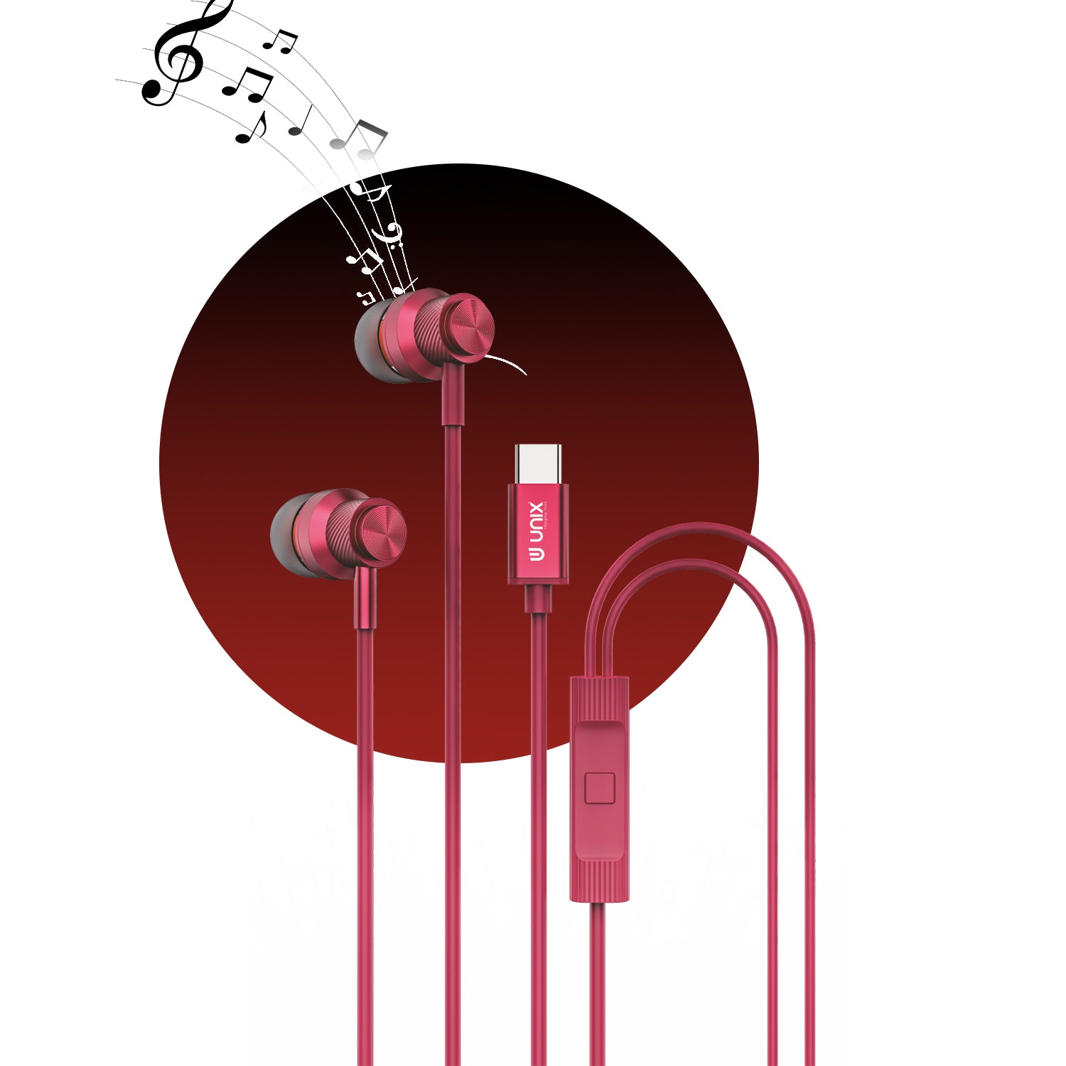 Unix Harmony Type-C Wired Earphones - Superb Sound and Comfort in Harmony