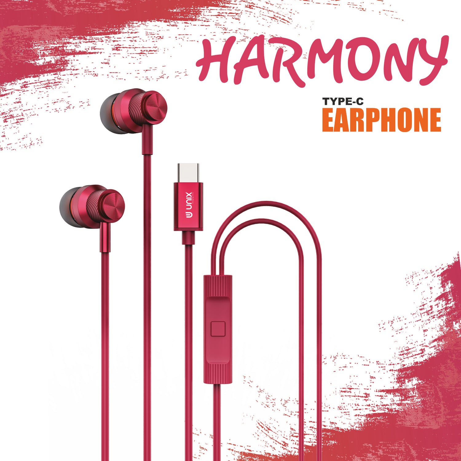 Unix Harmony Type-C Wired Earphones - Superb Sound and Comfort in Harmony