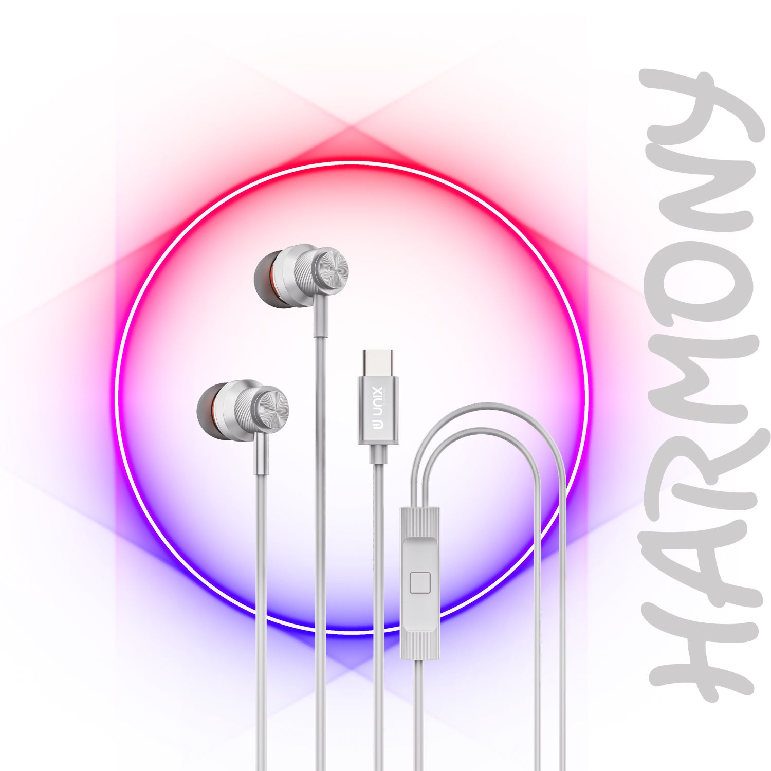 Unix Harmony Type-C Wired Earphones - Superb Sound and Comfort in Harmony - Unixindia.