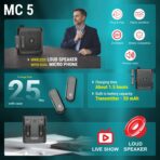 Unix MC 5 Wireless Loud Speaker with Dual Microphones - Image 2