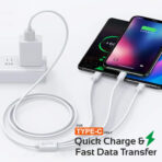 Unix UX-T22 3-in-1 Fast Charging Data Cable - Type-C, N70, Lightning - Image 8