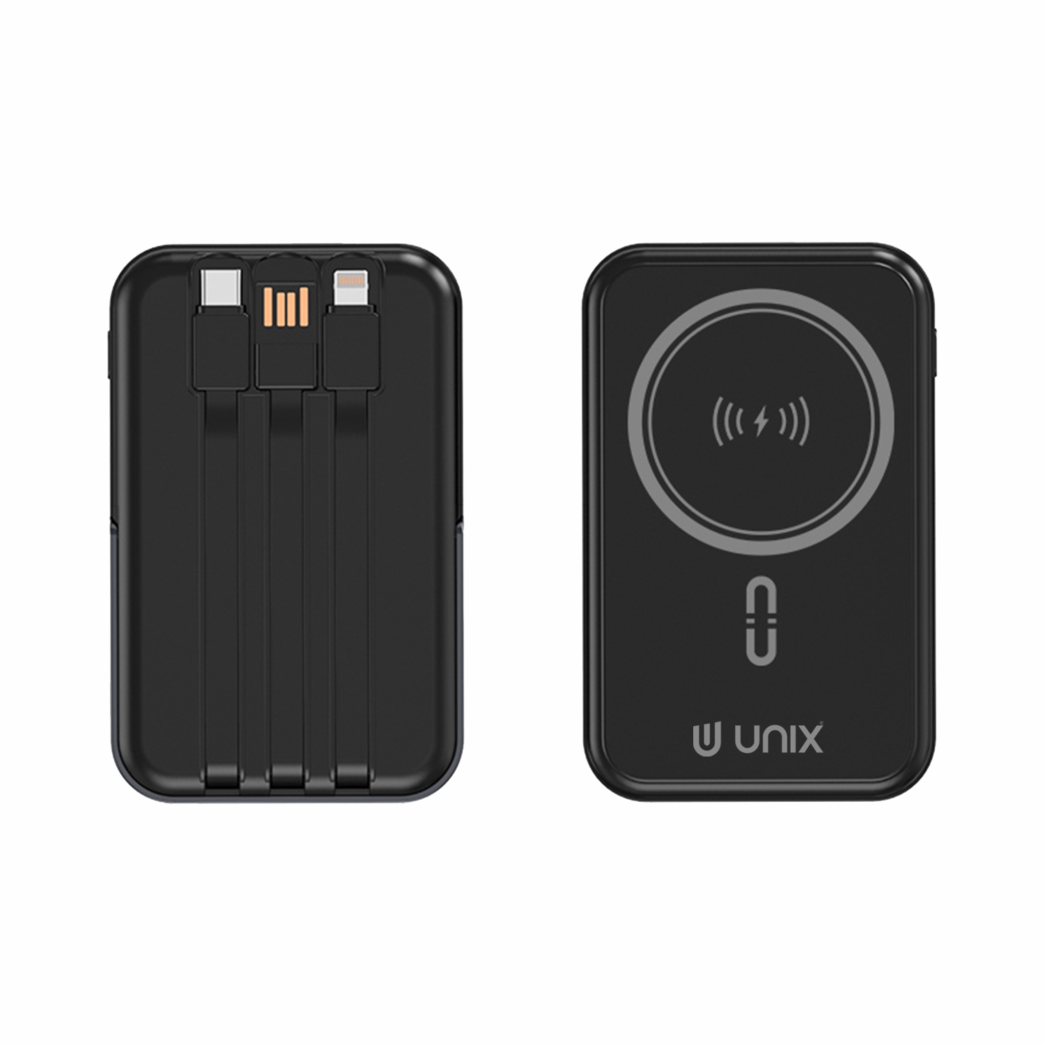 plain - black Unix 1533 Powerbank - Image 1